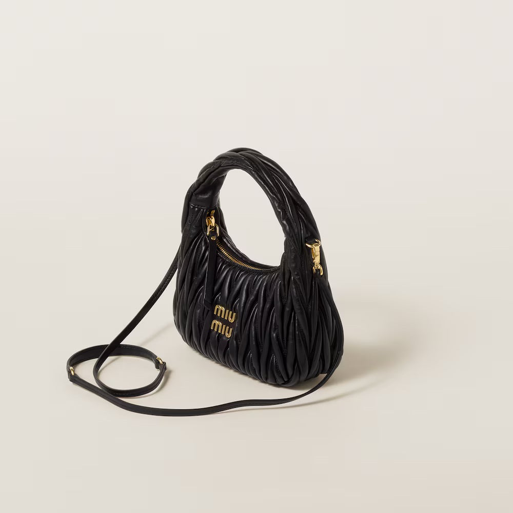 Wander Matelassé Nappa Leather Hobo Bag