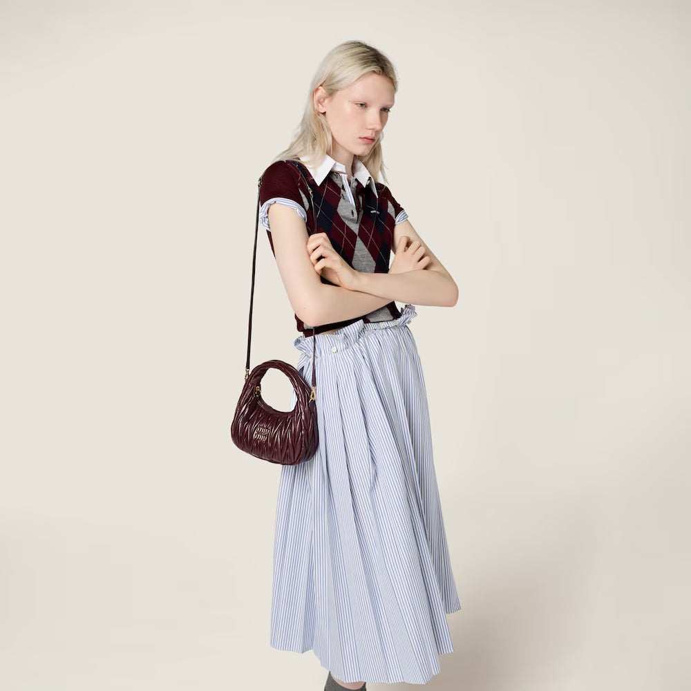 Wander Matelassé Nappa Leather Hobo Bag