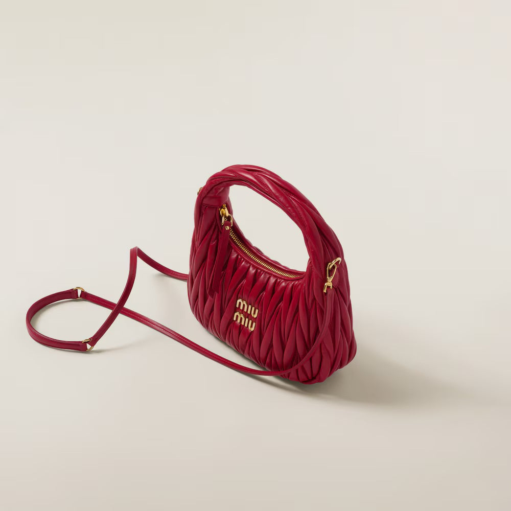 Wander Matelassé Nappa Leather Hobo Bag