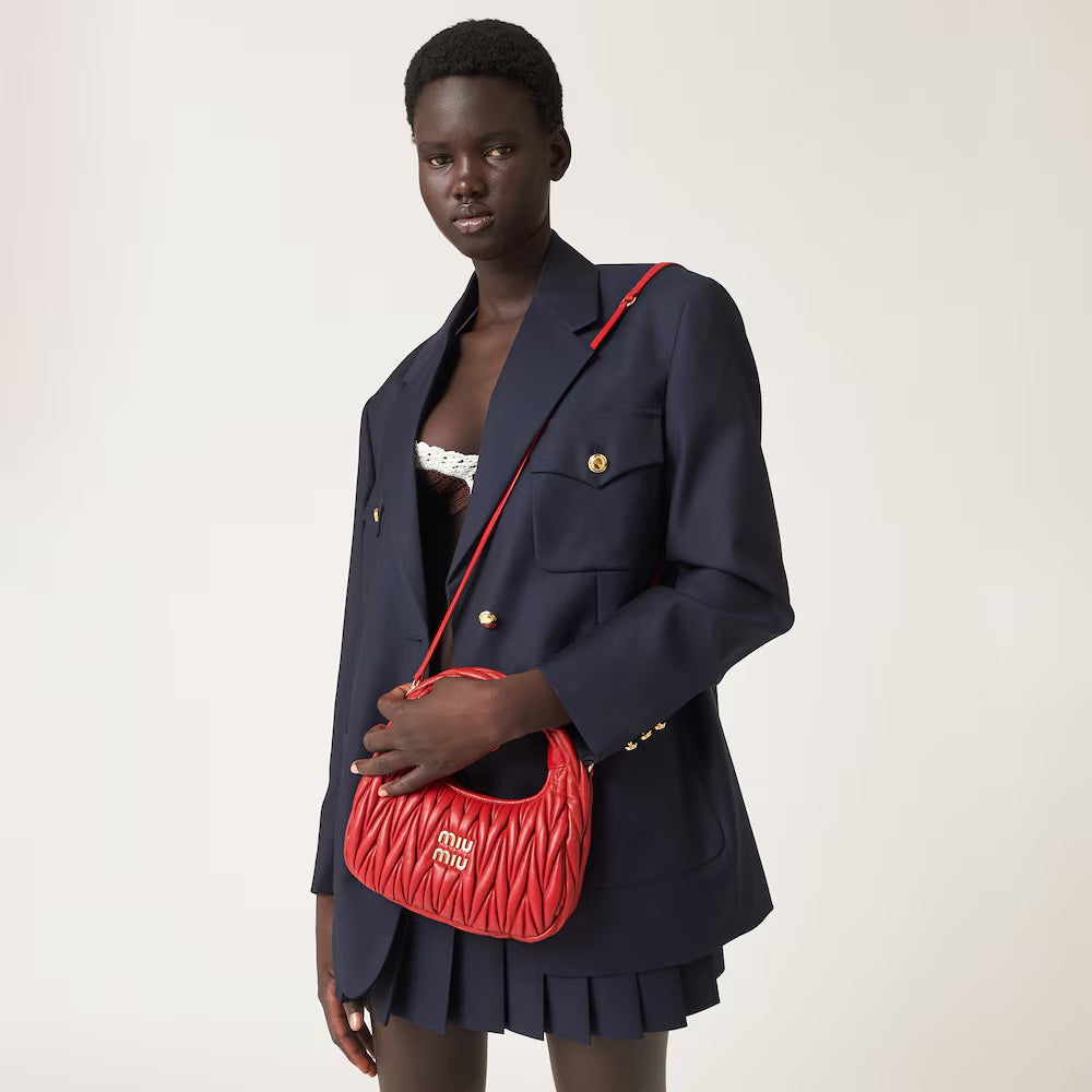 Wander Matelassé Nappa Leather Hobo Bag