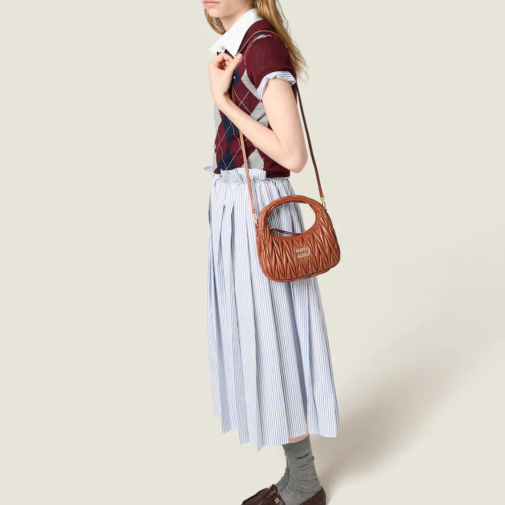 Wander Matelassé Nappa Leather Hobo Bag