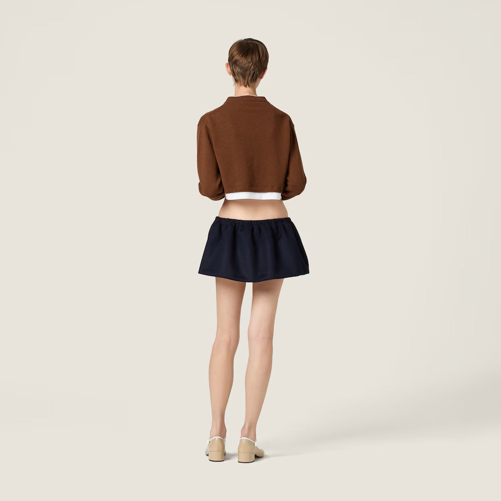 Cropped Cashmere V-Neck Sweater