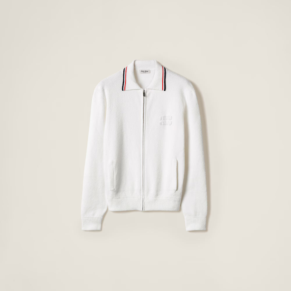 Cotton Zipper Cardigan