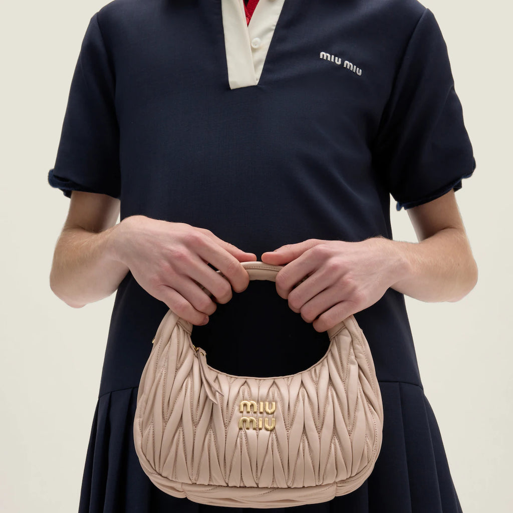 Wander Matelassé Nappa Leather Hobo Bag