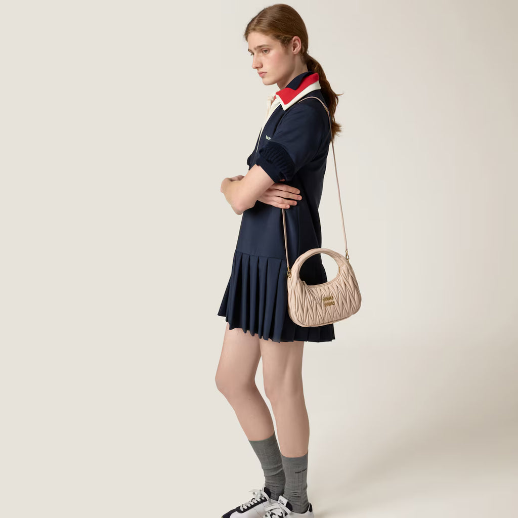 Wander Matelassé Nappa Leather Hobo Bag