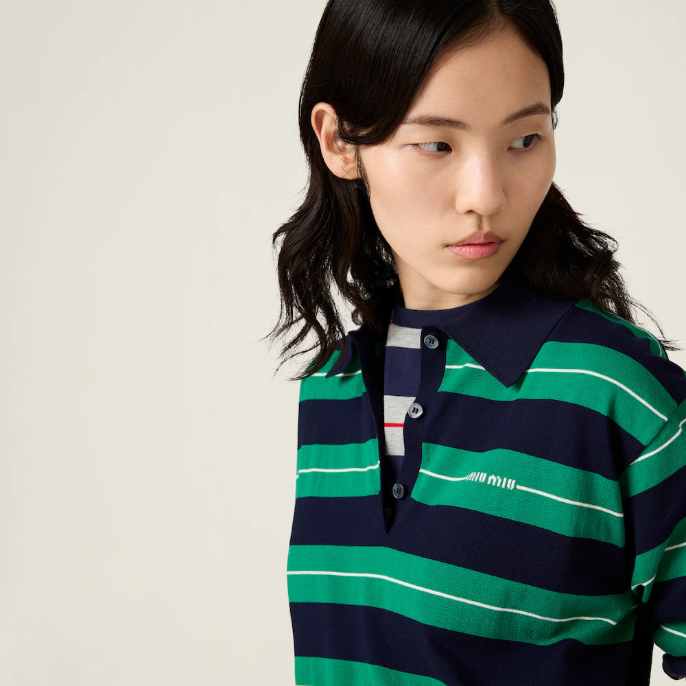 Cotton Knit Polo Shirt