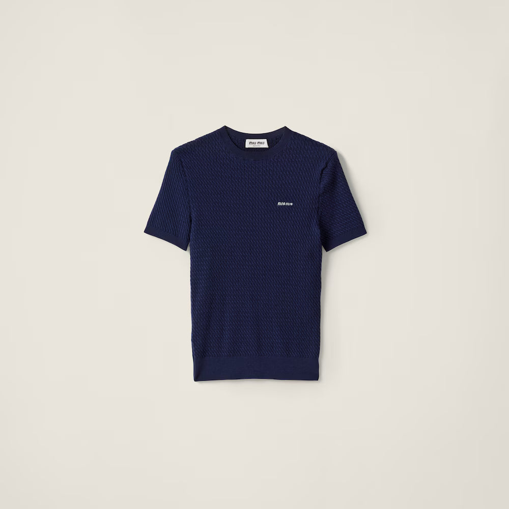 Cashmere And Silk Cable-Knit Crew-Neck Sweater