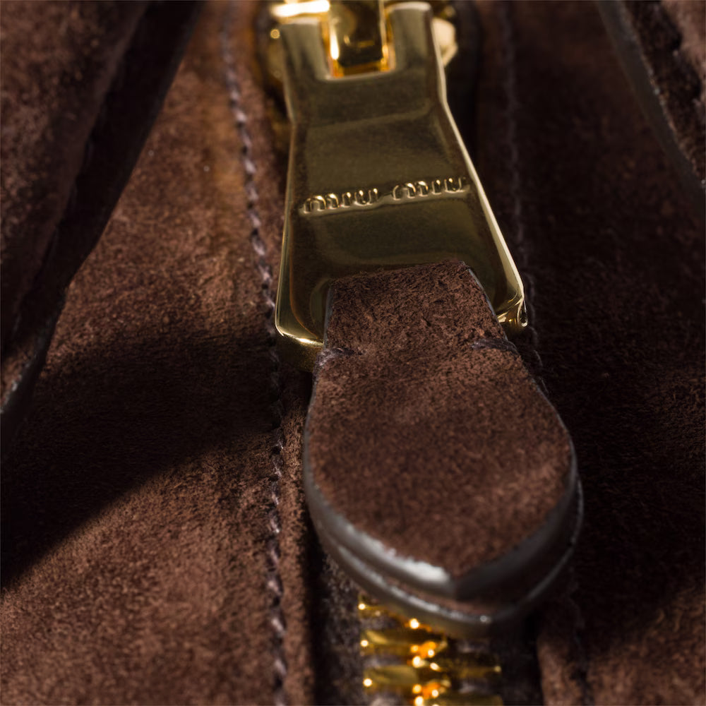 Arcadie Padded Suede Top-Handle Bag