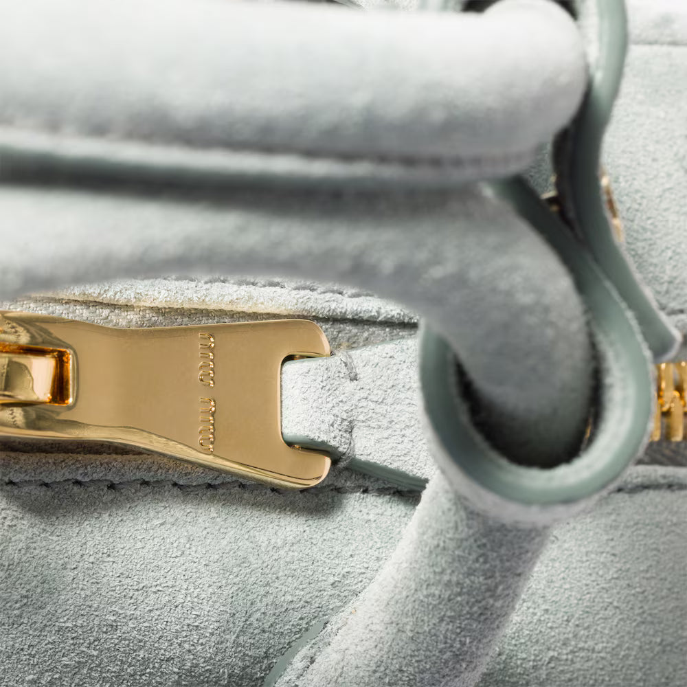 Arcadie Padded Suede Top-Handle Bag