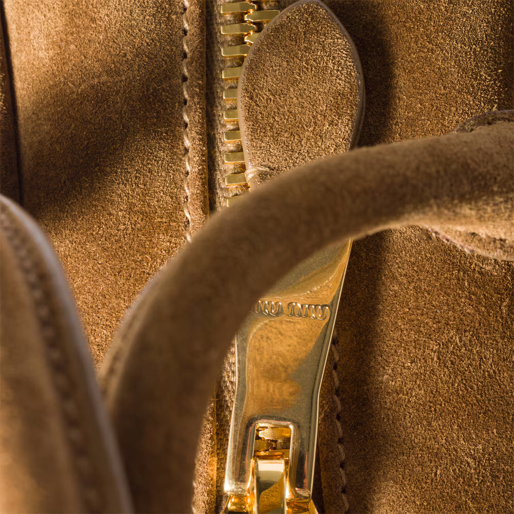 Arcadie Padded Suede Top-Handle Bag