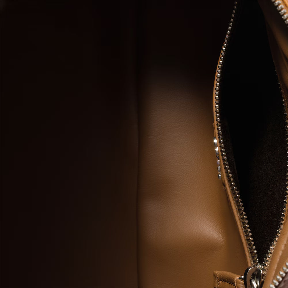 Pocket Nappa Leather Top-Handle Bag