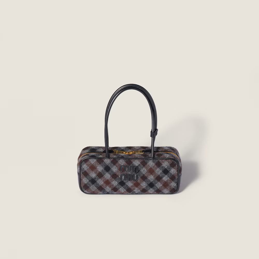 Beau Plaid and Leather Bag