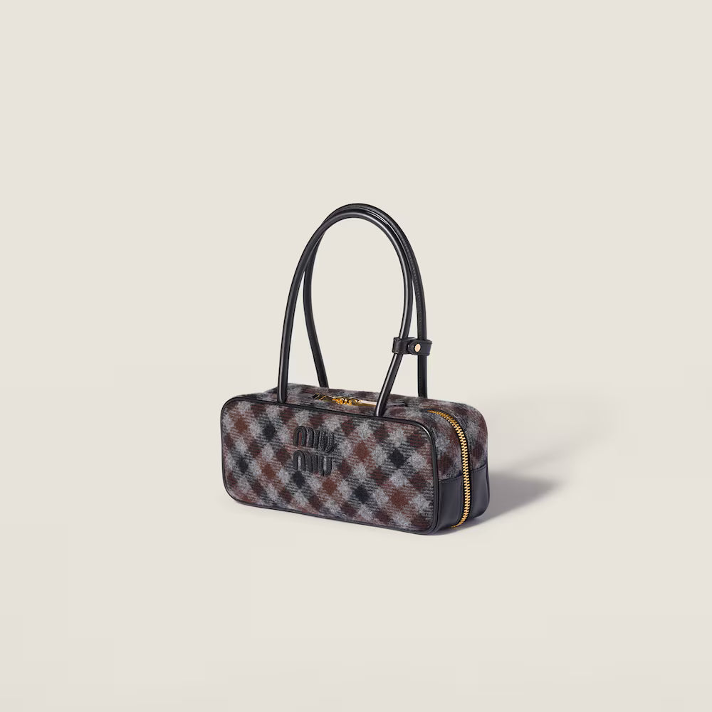 Beau Plaid and Leather Bag