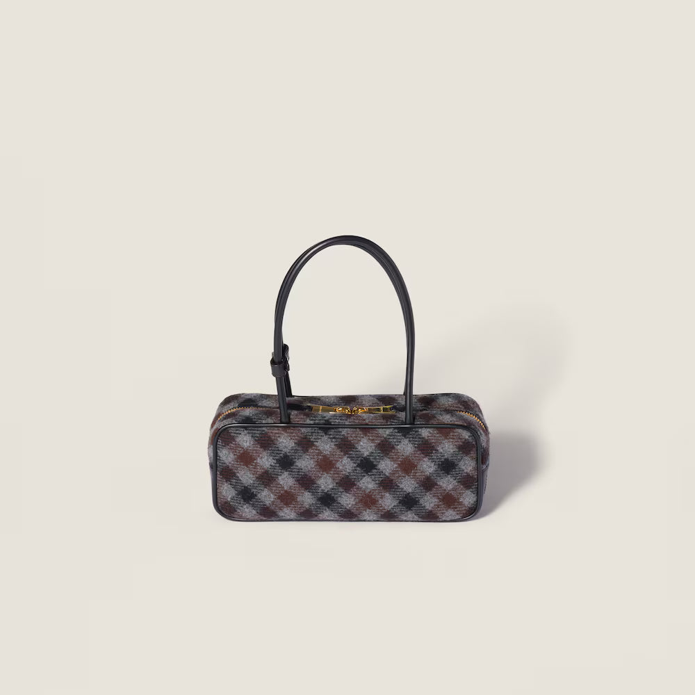 Beau Plaid and Leather Bag