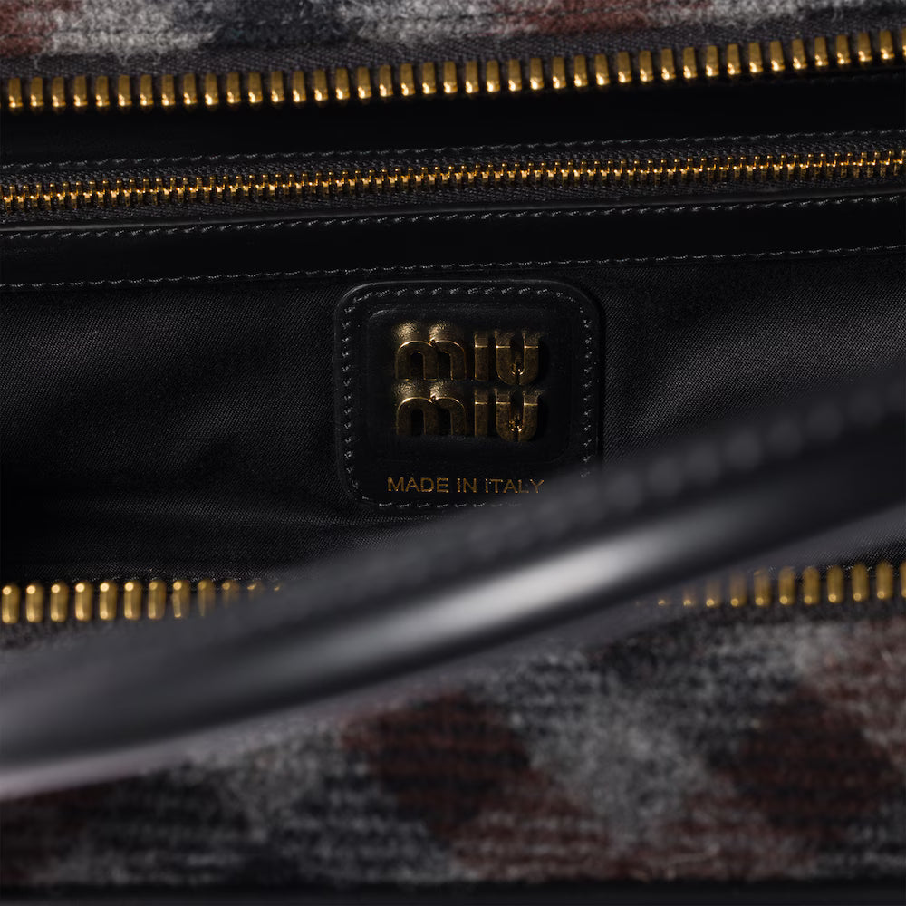 Beau Plaid and Leather Bag