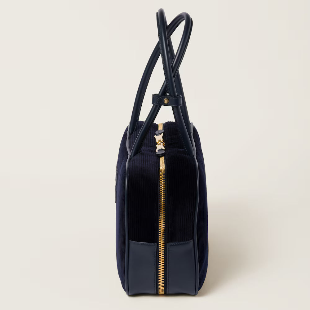 Beau Corduroy Top-Handle Bag
