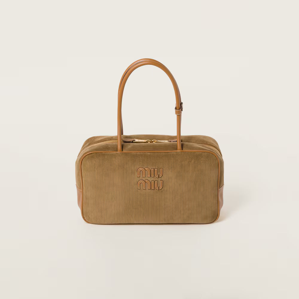 Beau Corduroy Top-Handle Bag