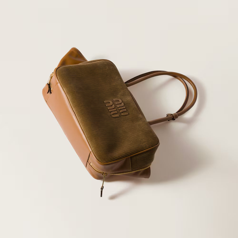 Beau Corduroy Top-Handle Bag