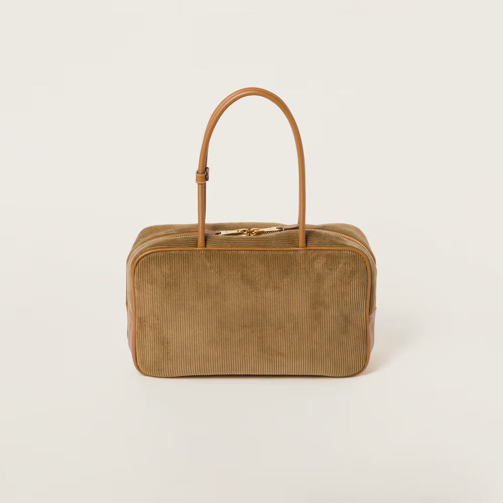 Beau Corduroy Top-Handle Bag
