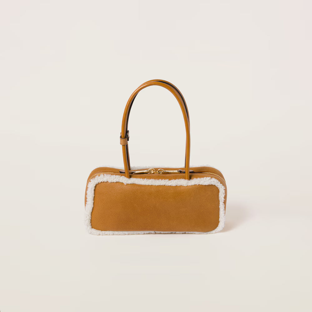 Beau Shearling Top-Handle Bag