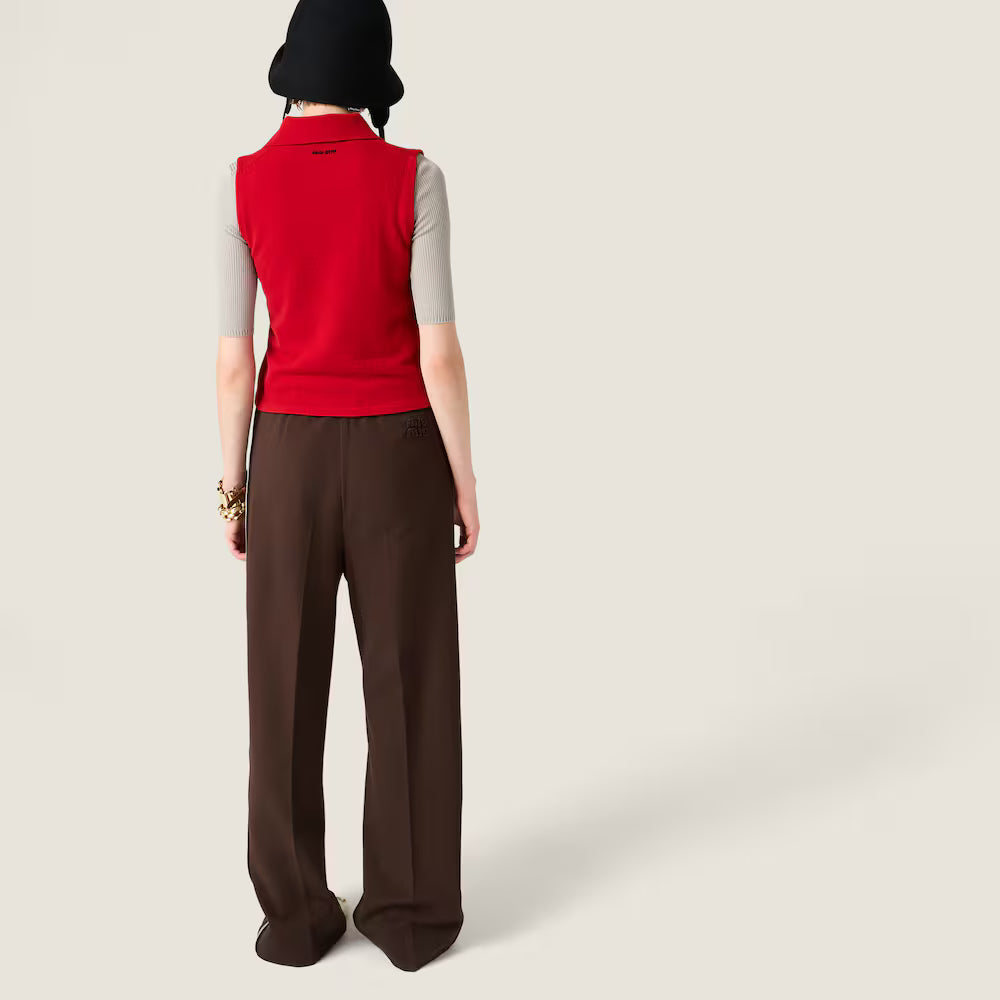 Sleeveless Cashmere Polo Shirt