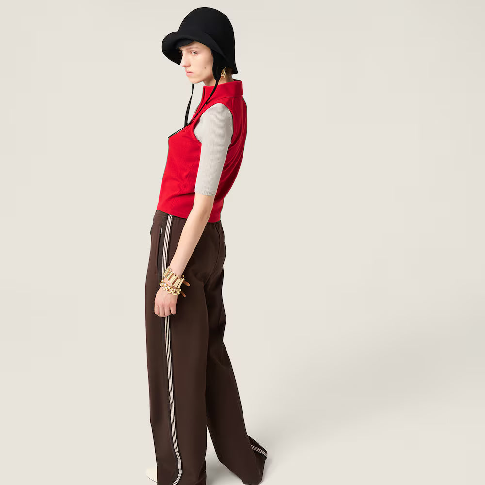 Sleeveless Cashmere Polo Shirt