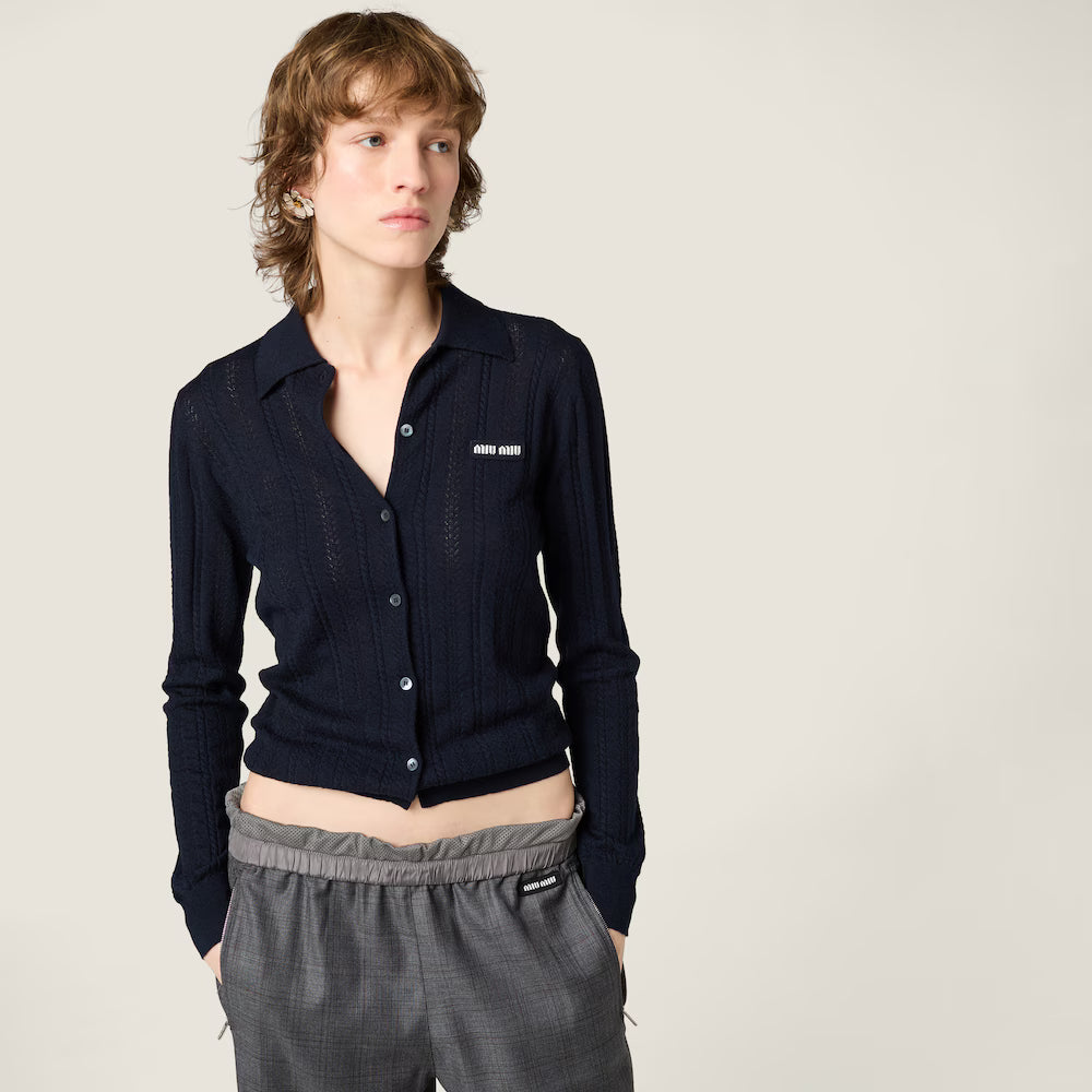 Buttoned Cashmere Cardigan