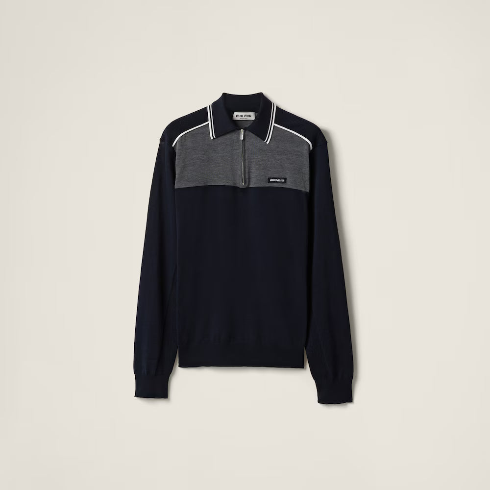 Cotton And Silk Polo Shirt