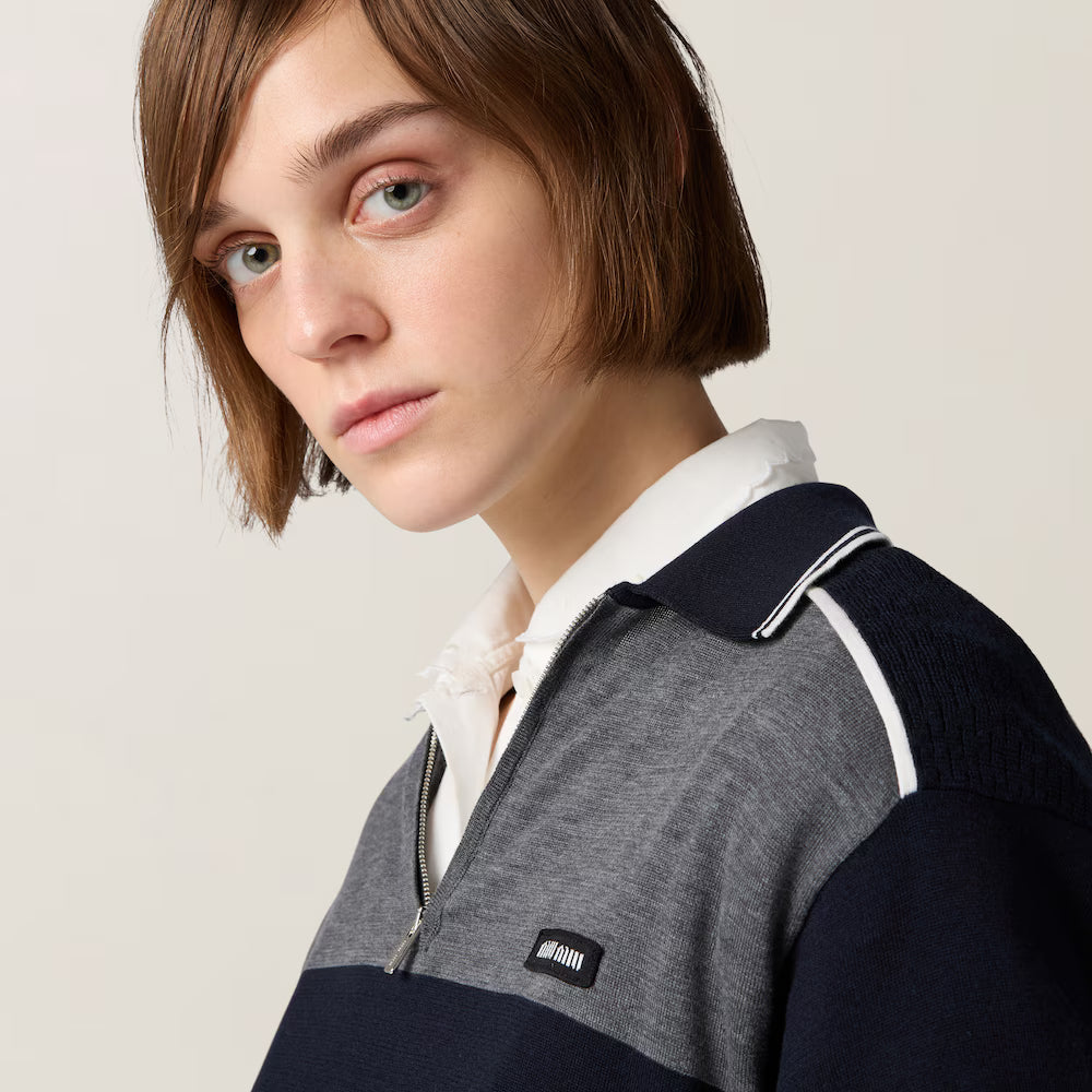 Cotton And Silk Polo Shirt