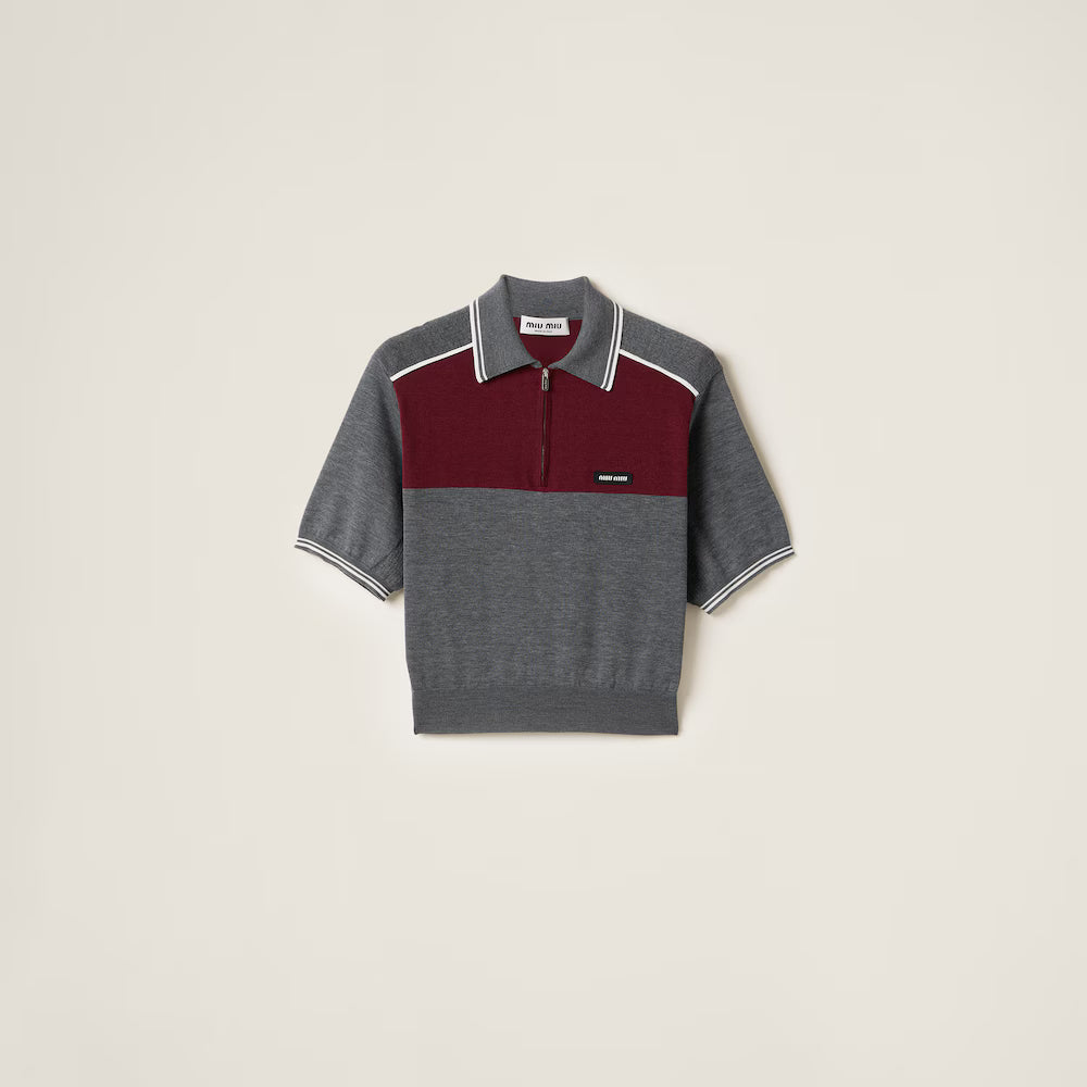Cotton And Silk Polo Shirt