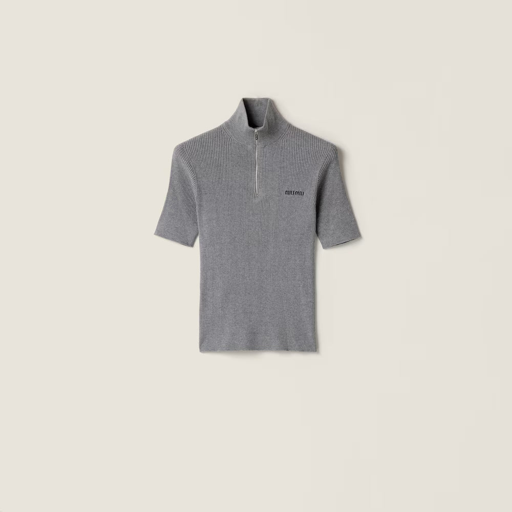 Cotton Half-Zipper Sweater