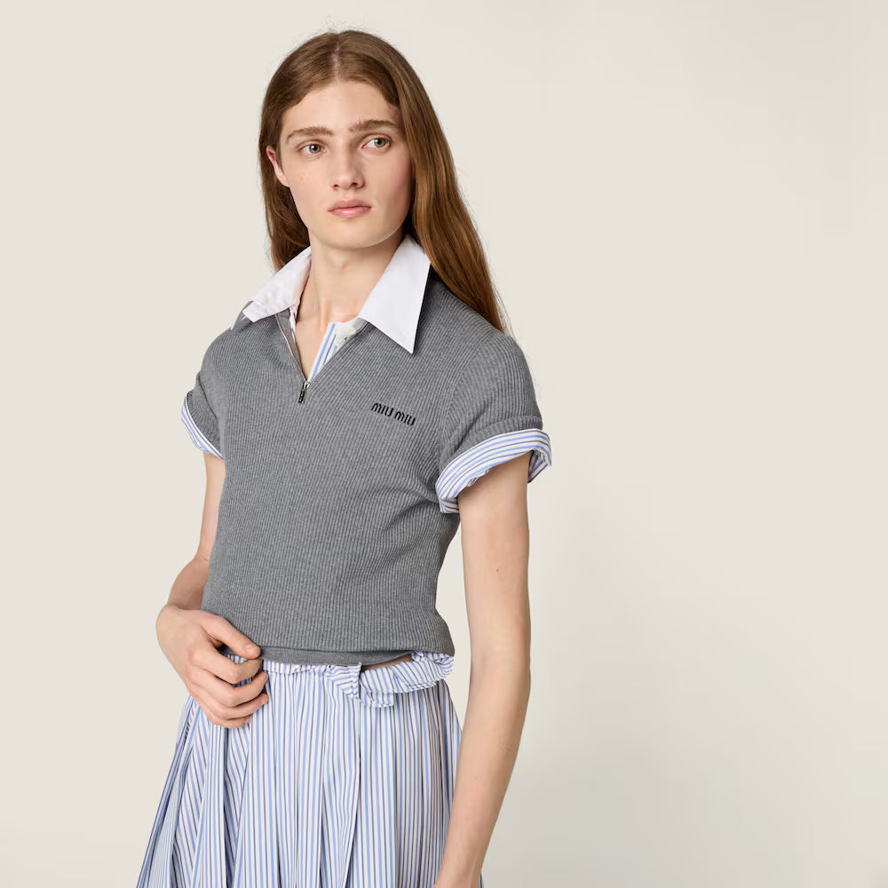 Cotton Half-Zipper Sweater